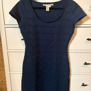 Navy Blue Short Sleeve Dress